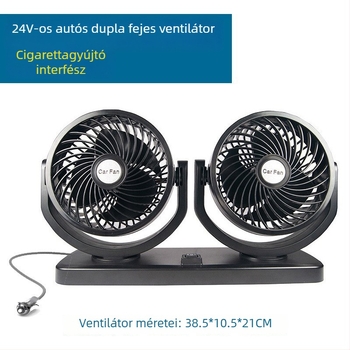 AC-2316 autóventilátor, 360°-os forgás, 24V, kettős fej