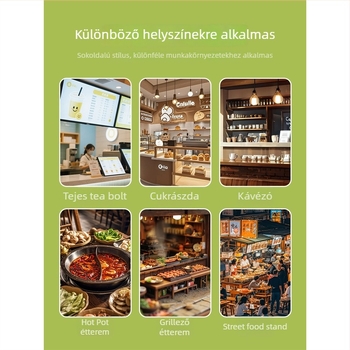 Női kiszolgáló személyzet számára hosszú ujjú polo póló zsebbel és nyomtatással kávézóban