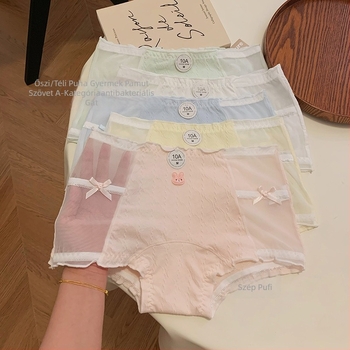 Női boxer brief, tiszta pamutból, antibakteriális gussettel, lélegző, középmagas derék