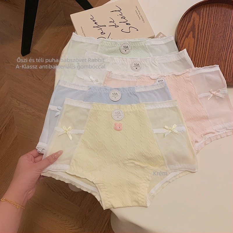 Női boxer brief, tiszta pamutból, antibakteriális gussettel, lélegző, középmagas derék