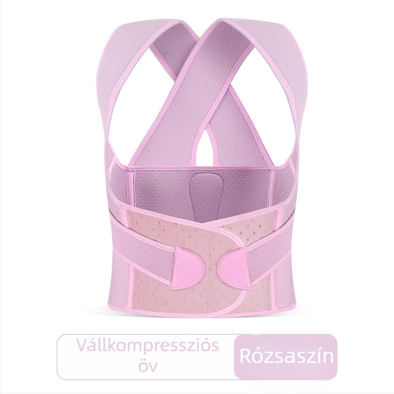 Háttáji testtartás-korrekció vállak nyitásával és mellkas-támogatással, láthatatlan és lélegző, nem szövött anyag, testreszabás elérhető
