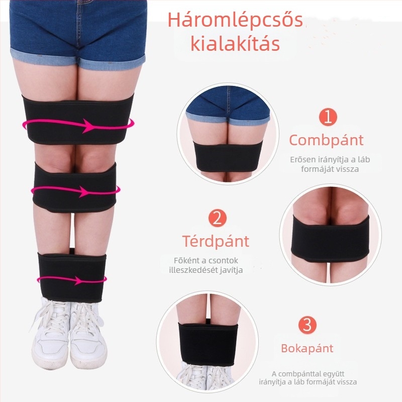 O- és X-alakú lábak testtartás-korrekciós öve, támasztó és rehabilitációs pánt, a lábak állásának rögzítése, egy méret