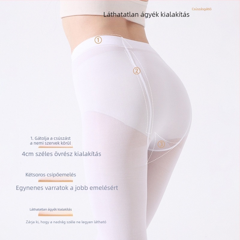 Felnőtt női balett-tánc harisnya, fehér, tavasz–nyár, csúszásmentes