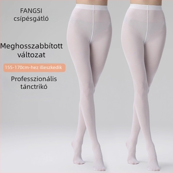 Magas női tánczokni és fehér balettharisnya edzéshez, tavasz–ősz, anti-snag védelem