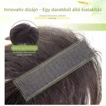 Koreai stílusú hajpótló nőknek a fejtetőre helyezhető, bolyhos és könnyű, varratmentes, láthatatlan, növeli a haj volumenét, elfedi az ősz hajat, hamis frufru