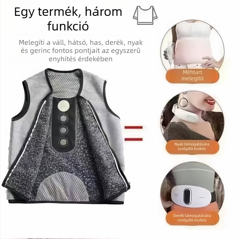 Két rétegű mellény – műkasmír imitáció, téli meleg, domborított kivitel, elegáns városi stílus, irodába illő