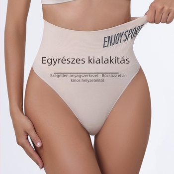 Sima varrás nélküli női alsó, magas derekú, hasformázó, fenékemelő, légáteresztő antibakteriális nylon