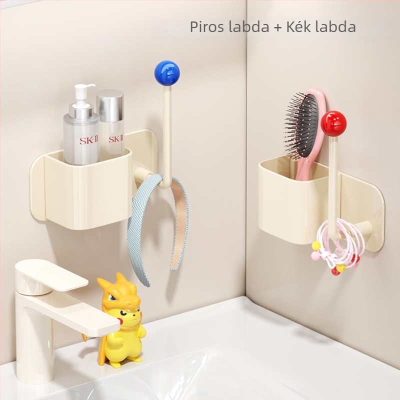 Xingyang falra szerelhető, fúrás nélküli 1-szintes fürdőszobai tároló, levehető, modern minimalist stílus
