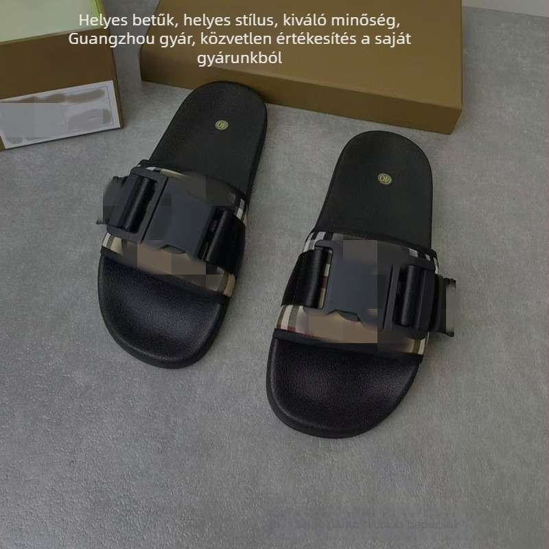 Brit stílusú gumipapucs – felső és talp gumiból, kerek orr, lélegző, csúszásmentes, kültéri használatra, 2 cm sarokmagasság