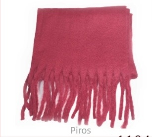 Mohair sál poliészter keverékkel, egyszerű kötés, középhosszú