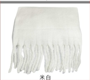 Mohair sál poliészter keverékkel, egyszerű kötés, középhosszú