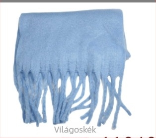 Mohair sál poliészter keverékkel, egyszerű kötés, középhosszú