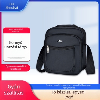 Férfi válltáska — üzleti ingázás stílus, egyszínű mintázat, vízálló, belső bélés poliészter, üzleti utazásokhoz.