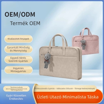 Bársony laptop-táska üzleti stílusú, hordozható irodai táska 8 hüvelykes laptophoz
