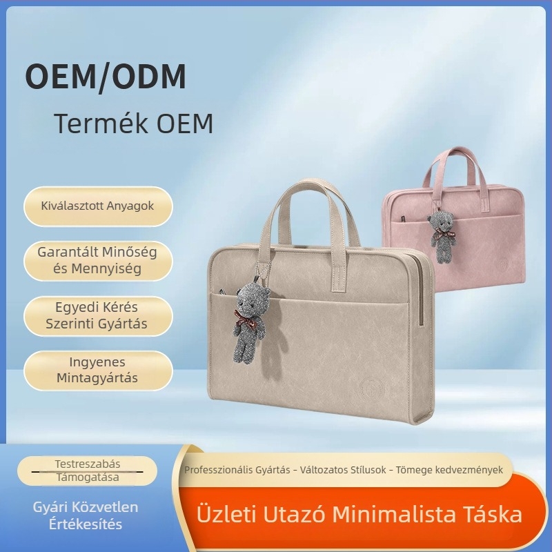 Bársony laptop-táska üzleti stílusú, hordozható irodai táska 8 hüvelykes laptophoz