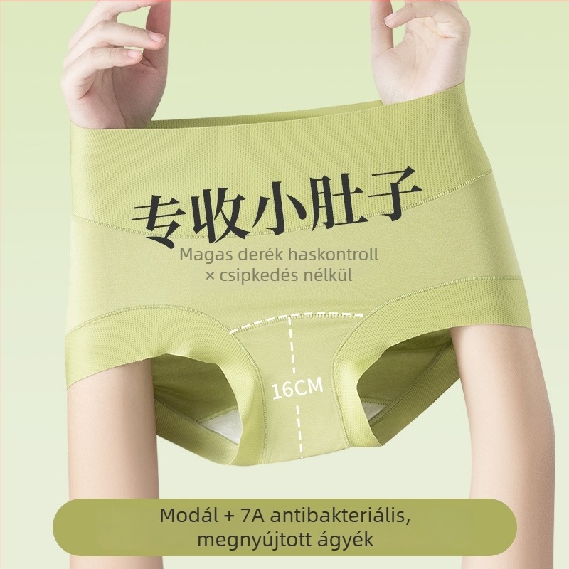 Női magas derekú bugyi modalból, csípőemelő hatással és mulberry selyem bélés, antibakteriális, lélegző, gyorsan száradó