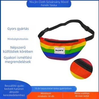 Sport deréktáska kültéri sportokra, vízálló, kopásálló, többfunkciós tervezés, Oxford anyag, méretek 30×12×7 cm, uniszex