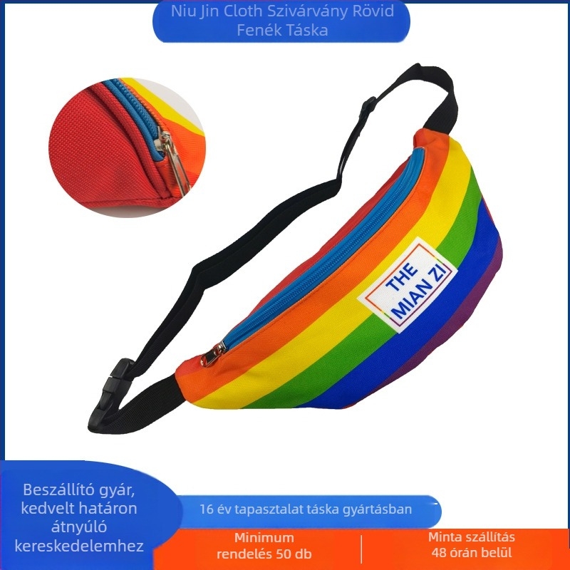 Sport deréktáska kültéri sportokra, vízálló, kopásálló, többfunkciós tervezés, Oxford anyag, méretek 30×12×7 cm, uniszex