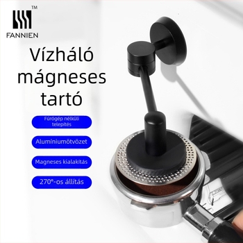 Alumínium espresso kávéfőző gép szűrőtartó mágneses rögzítéssel, falra szerelhető, 1 réteg, modern minimalista stílus