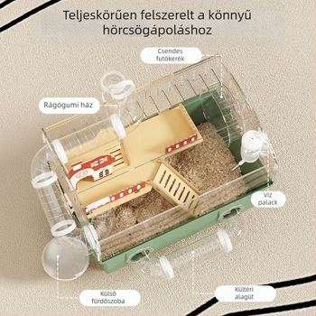 Műanyag hörcsög ketrec, átlátszó házzal, kód Dwcfbrzm, általános felhasználás