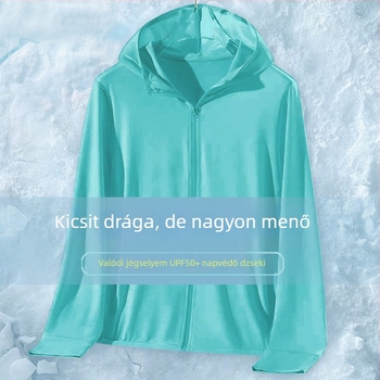 Férfi Ice-Silk hálós UV-védelmes, gyorsan száradó hosszú ujjú kültéri dzseki