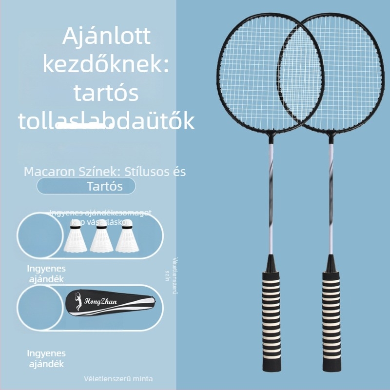 Badmintonütő – 95–100 g, váz vasötvözetből, közepes keménység, 6 darabos csomag