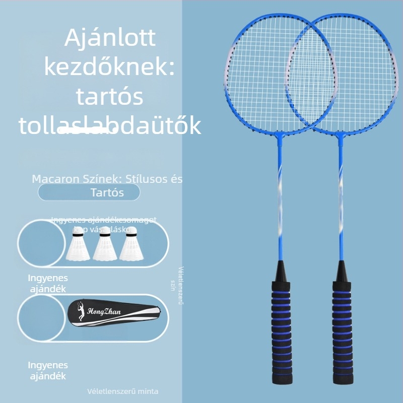 Badmintonütő – 95–100 g, váz vasötvözetből, közepes keménység, 6 darabos csomag