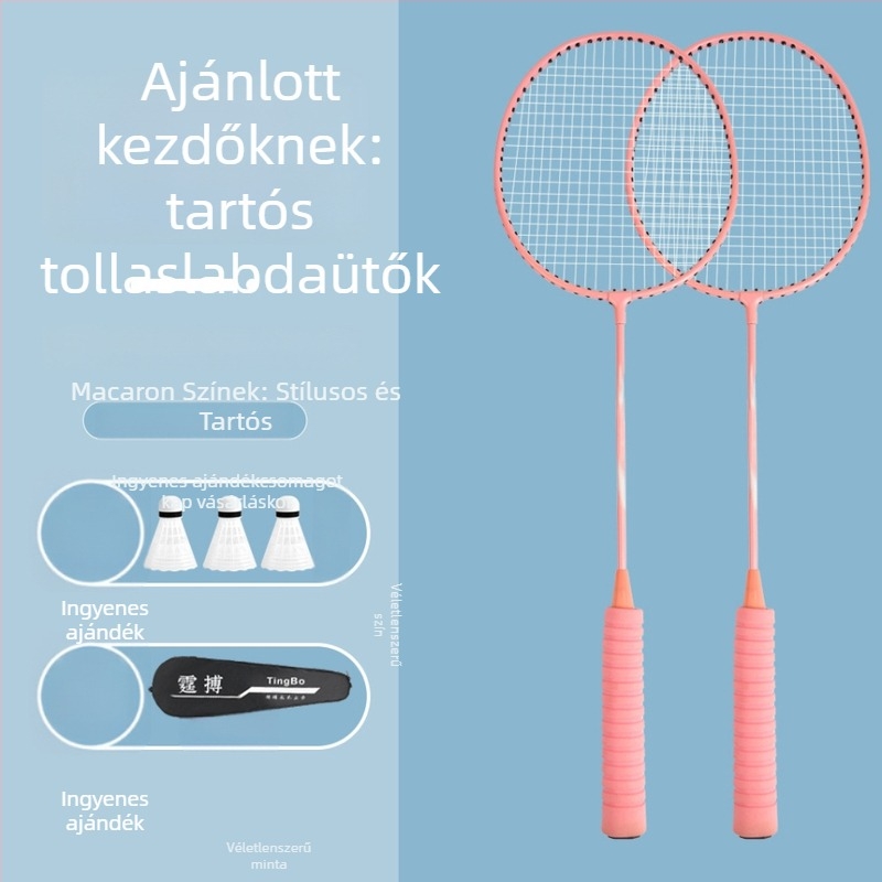 Badmintonütő – 95–100 g, váz vasötvözetből, közepes keménység, 6 darabos csomag
