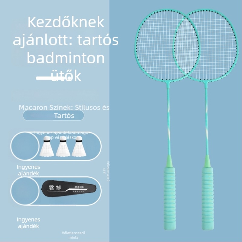 Badmintonütő – 95–100 g, váz vasötvözetből, közepes keménység, 6 darabos csomag