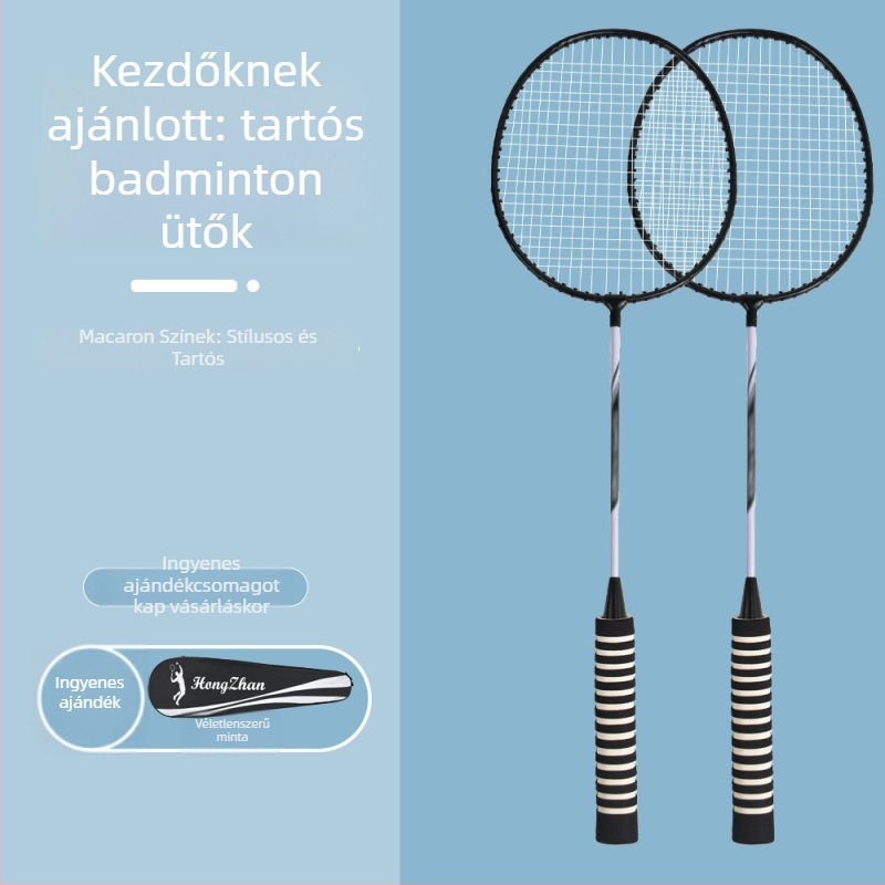Badmintonütő – 95–100 g, váz vasötvözetből, közepes keménység, 6 darabos csomag