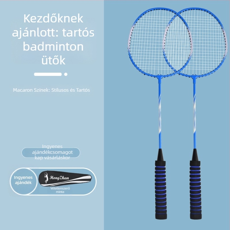 Badmintonütő – 95–100 g, váz vasötvözetből, közepes keménység, 6 darabos csomag