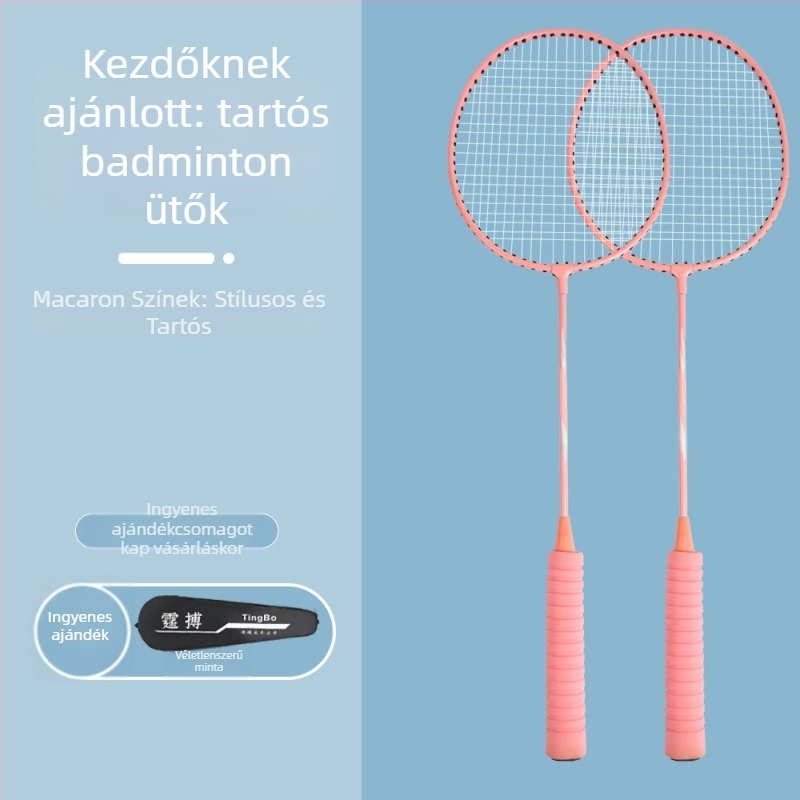 Badmintonütő – 95–100 g, váz vasötvözetből, közepes keménység, 6 darabos csomag
