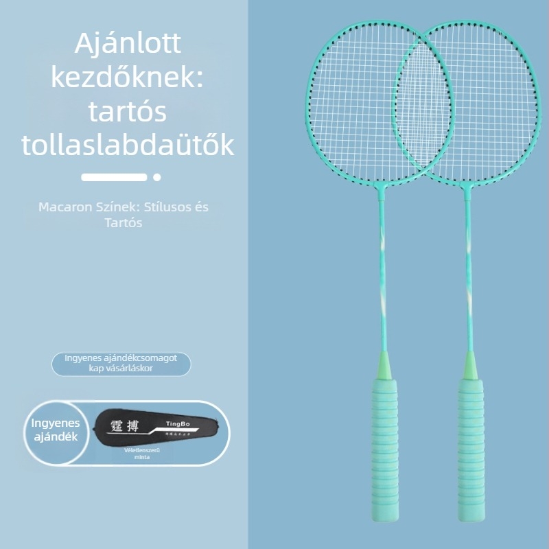 Badmintonütő – 95–100 g, váz vasötvözetből, közepes keménység, 6 darabos csomag