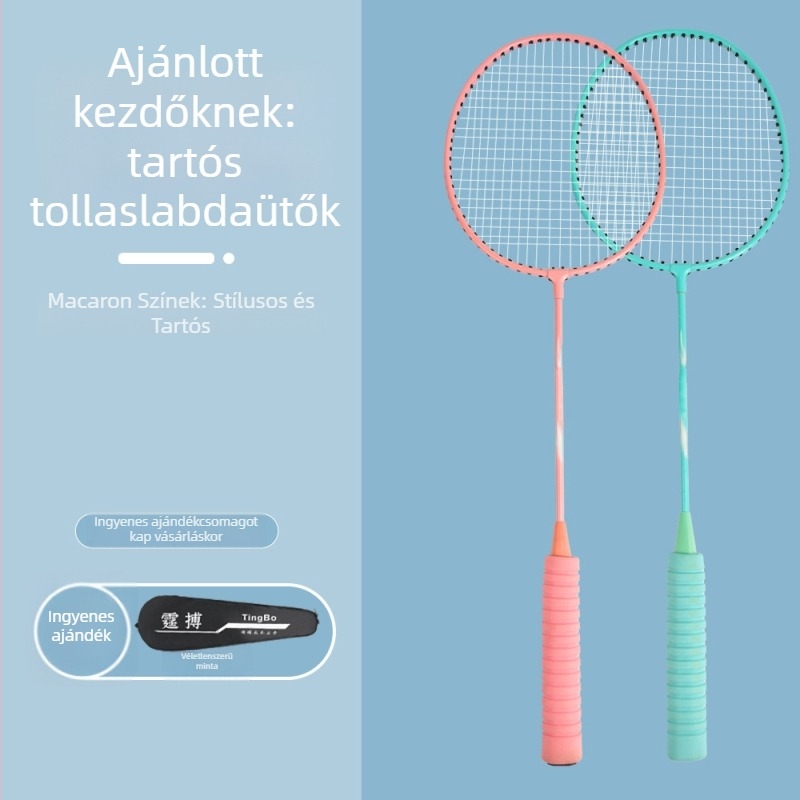 Badmintonütő – 95–100 g, váz vasötvözetből, közepes keménység, 6 darabos csomag