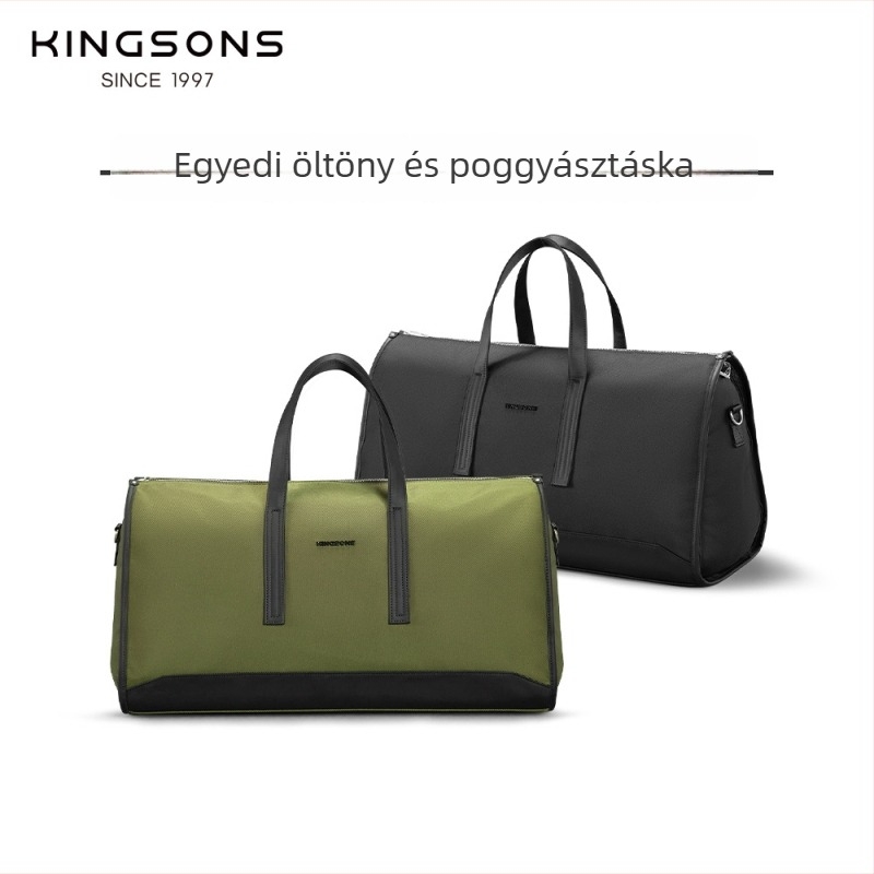 Kingsons 25539 Üzleti stílusú utazótáska, poliészter, 20–35 L, vízálló és kopásálló, zsebek laptophoz és kamerához