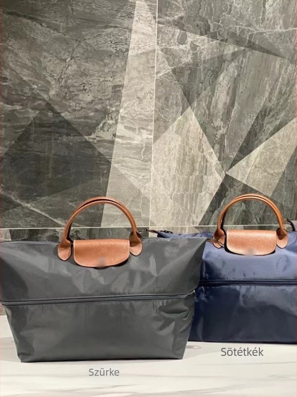 Összecsukható nejlon utazótáska, 20–35L kapacitás, vízálló, uniszex, belső nylon bélés