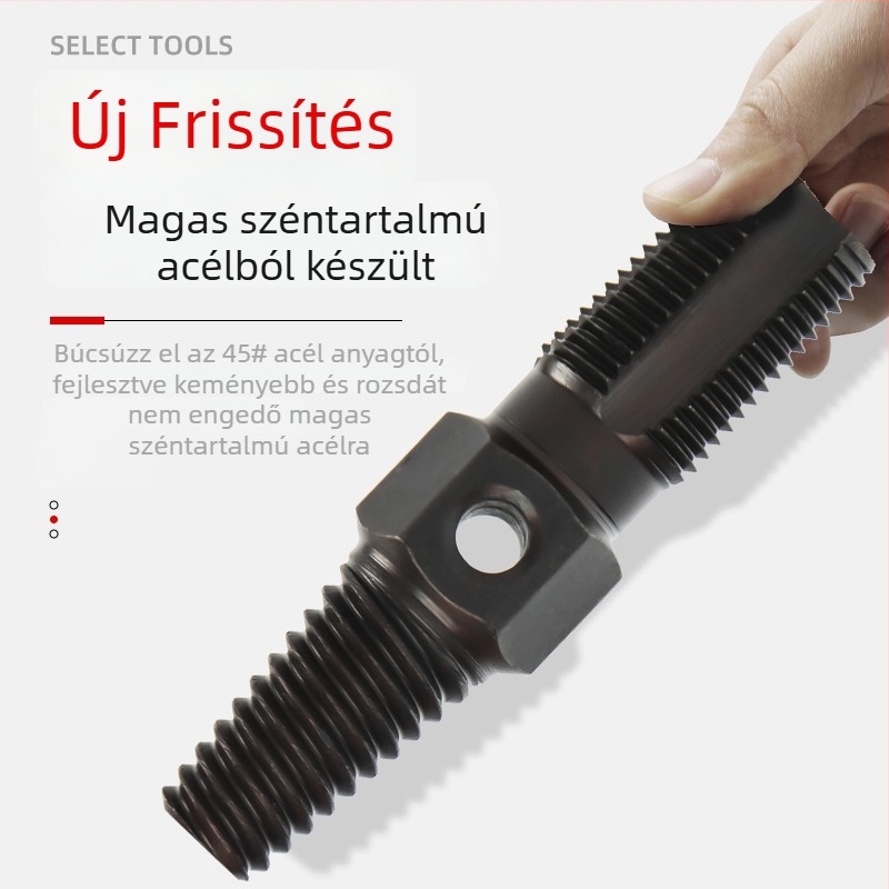 Csavarhúzó kivonó a csaptelekhez és csövekhez – szénacél vízvezeték-szerszám kopott vagy törött menetekhez