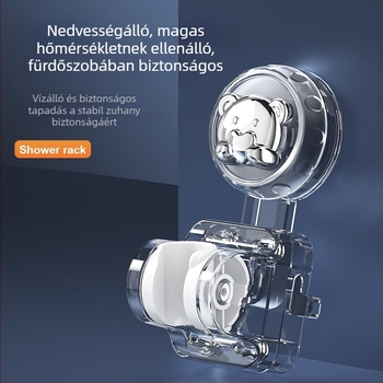 Fürdőkádban használható zuhanytartó – akril, modell 007, ragasztásos szerelés, elektroplatírozott felület, modern minimalista stílus