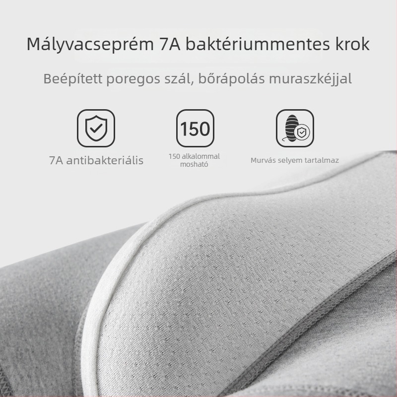 Férfi pamut boxer alsó, lélegző, antibakteriális, 80 szálas pamut, kötött, középmagas derék