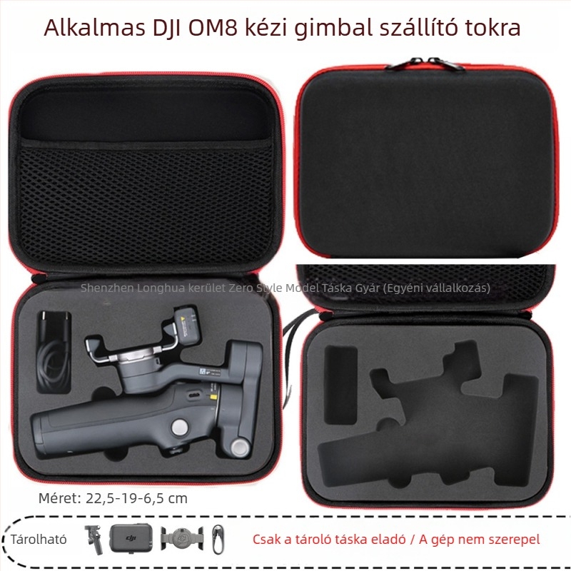 OM8 gimball stabilizátorhoz kemény tok — PU anyag, OM8-kompatibilis, Zero type márka, engedélyezett magánmárka, számla tartalmazva