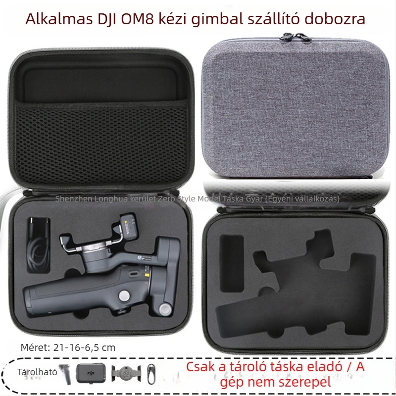 OM8 gimball stabilizátorhoz kemény tok — PU anyag, OM8-kompatibilis, Zero type márka, engedélyezett magánmárka, számla tartalmazva