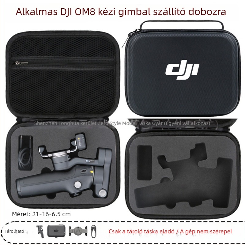 OM8 gimball stabilizátorhoz kemény tok — PU anyag, OM8-kompatibilis, Zero type márka, engedélyezett magánmárka, számla tartalmazva