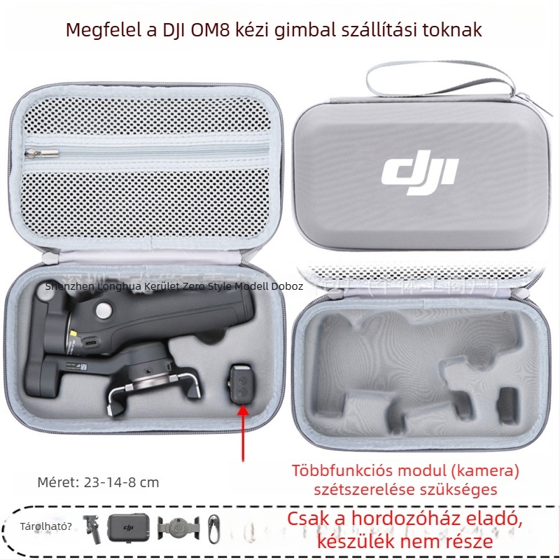 OM8 gimball stabilizátorhoz kemény tok — PU anyag, OM8-kompatibilis, Zero type márka, engedélyezett magánmárka, számla tartalmazva