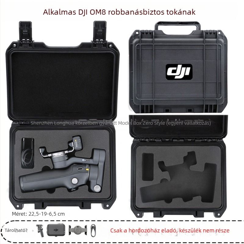 OM8 gimball stabilizátorhoz kemény tok — PU anyag, OM8-kompatibilis, Zero type márka, engedélyezett magánmárka, számla tartalmazva