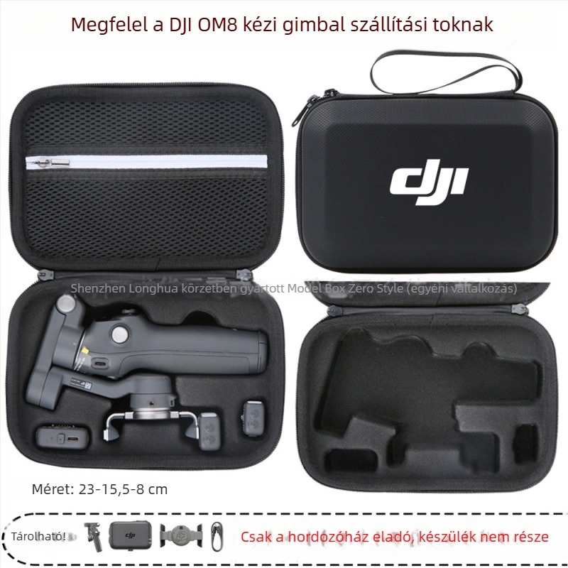 OM8 gimball stabilizátorhoz kemény tok — PU anyag, OM8-kompatibilis, Zero type márka, engedélyezett magánmárka, számla tartalmazva