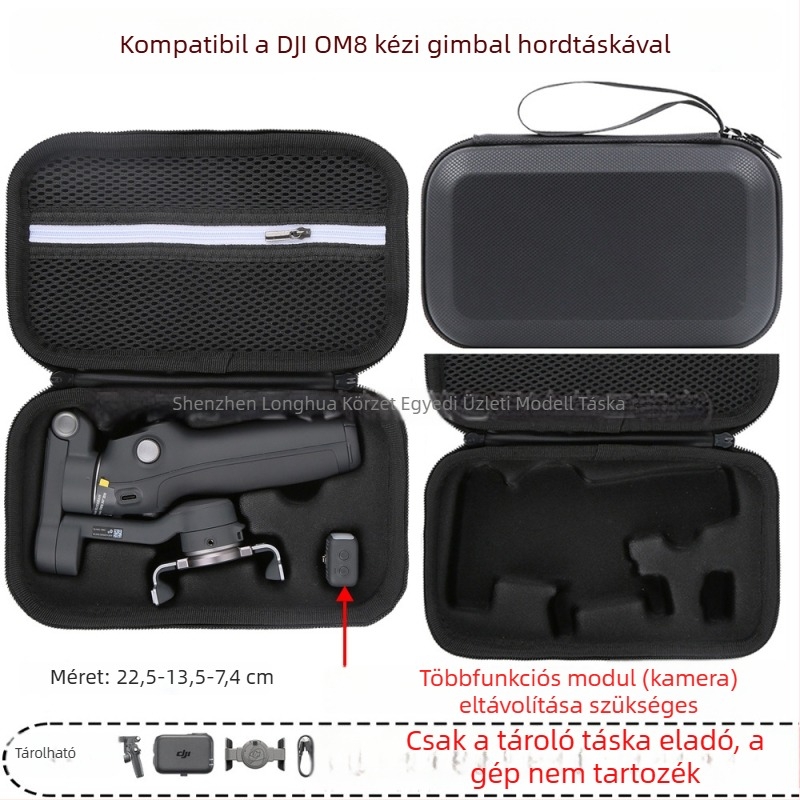 OM8 gimball stabilizátorhoz kemény tok — PU anyag, OM8-kompatibilis, Zero type márka, engedélyezett magánmárka, számla tartalmazva