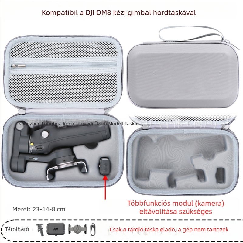 OM8 gimball stabilizátorhoz kemény tok — PU anyag, OM8-kompatibilis, Zero type márka, engedélyezett magánmárka, számla tartalmazva