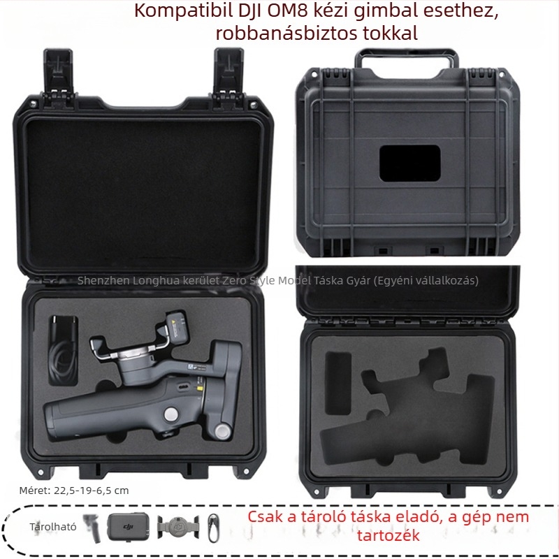OM8 gimball stabilizátorhoz kemény tok — PU anyag, OM8-kompatibilis, Zero type márka, engedélyezett magánmárka, számla tartalmazva