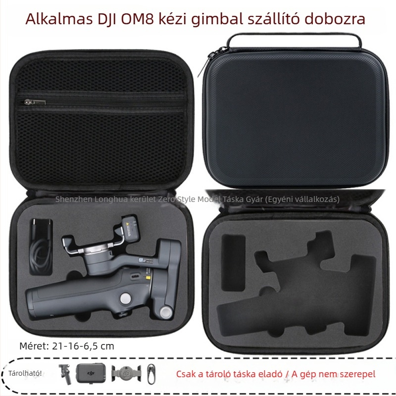 OM8 gimball stabilizátorhoz kemény tok — PU anyag, OM8-kompatibilis, Zero type márka, engedélyezett magánmárka, számla tartalmazva