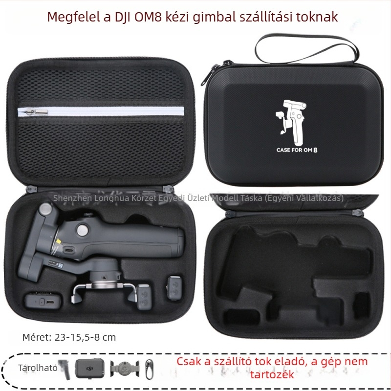 OM8 gimball stabilizátorhoz kemény tok — PU anyag, OM8-kompatibilis, Zero type márka, engedélyezett magánmárka, számla tartalmazva